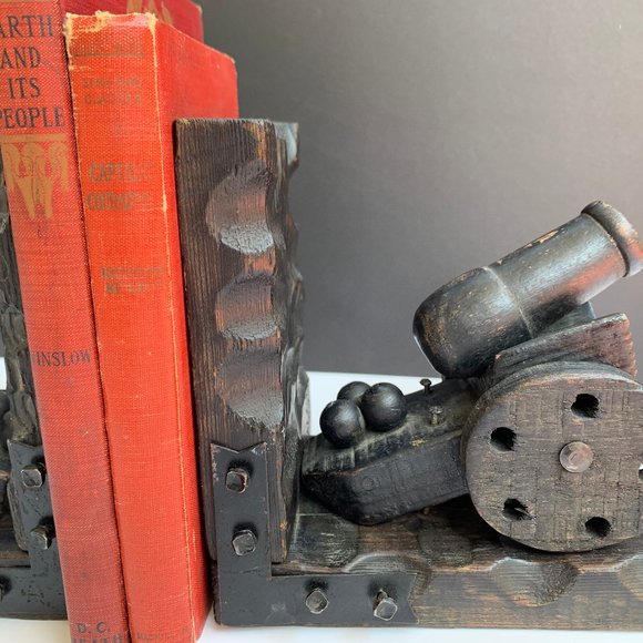 Vintage Handmade Cannon Bookends - Picture 4 of 10